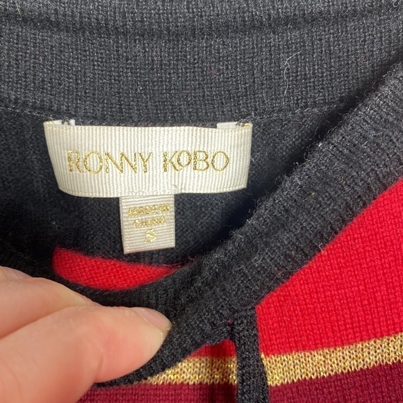 Ronny Kobo wool cashmere blend striped knit jogger pants - Picture 5 of 6